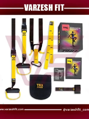 بند ورزشی تی آر ایکس trx مدل مشکی زرد پرو