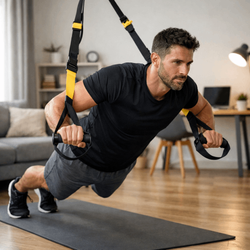 ورزش در خانه برای افراد پرمشغله؛ فقط با بند TRX